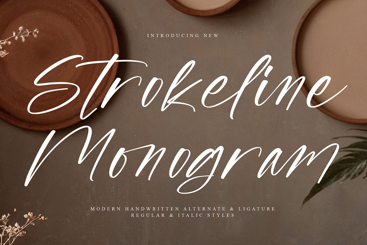 Strokeline Monogram, a Handwritten Font by operatype.co (Photo 1 of 15)