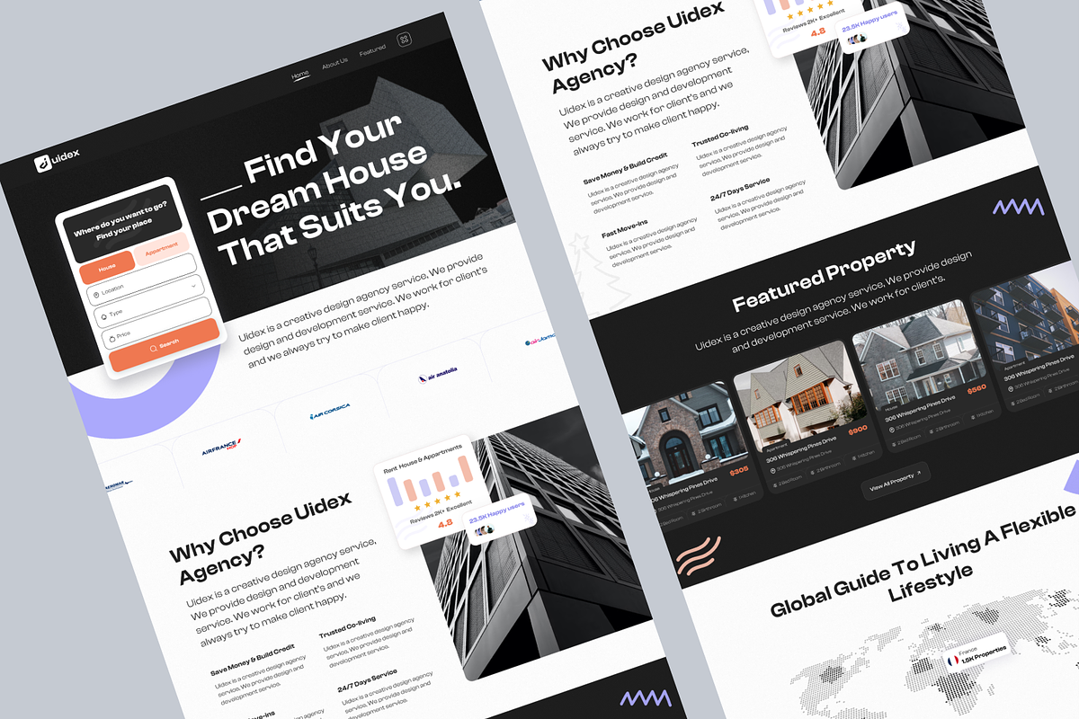 Architect Agency Landing Page, a Landing Page Template by UiDex (Photo 3 of 4)