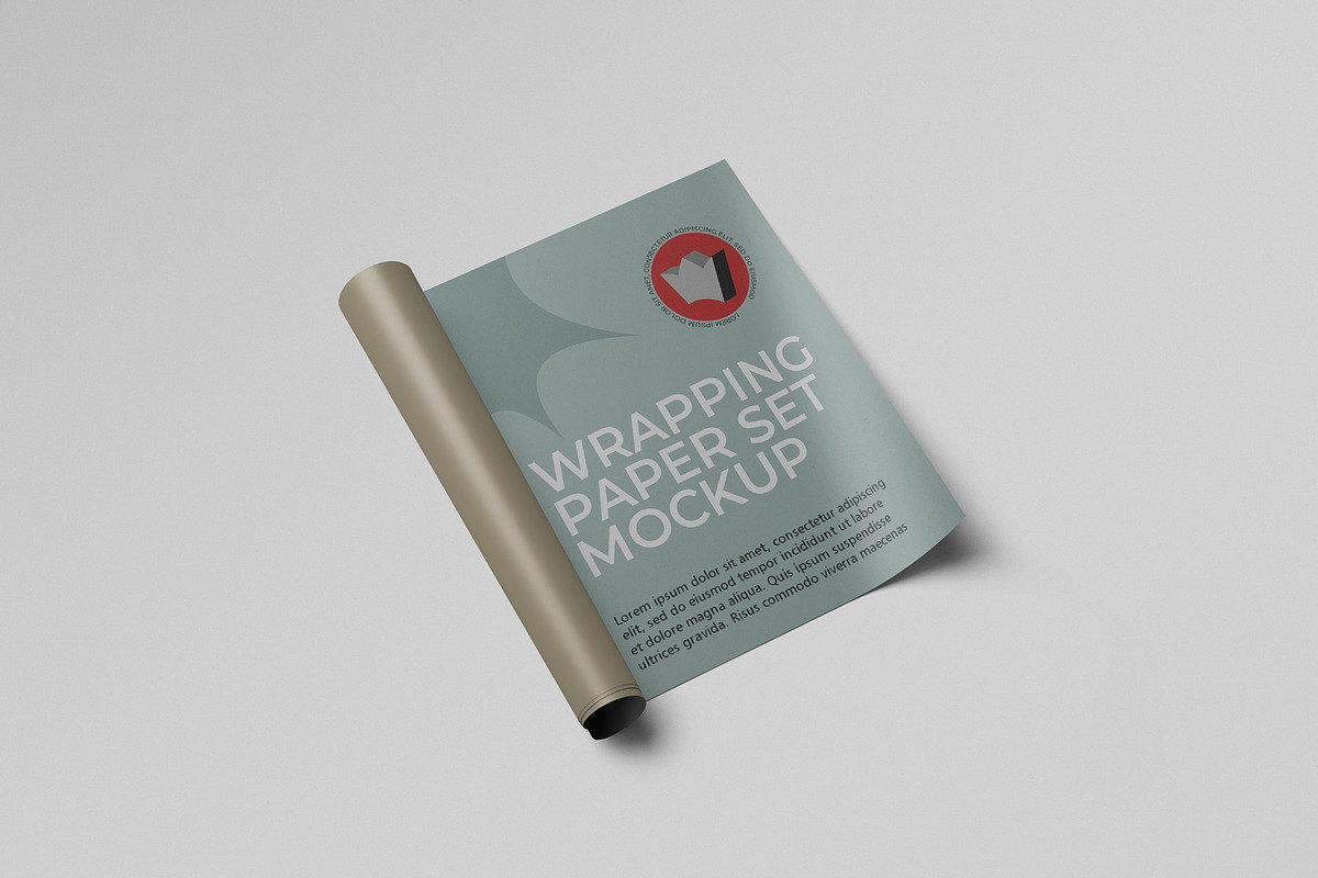 Wrapping Paper Set Mockup, a Packaging Mockup by Tahtagraphic (Photo 4 of 5)