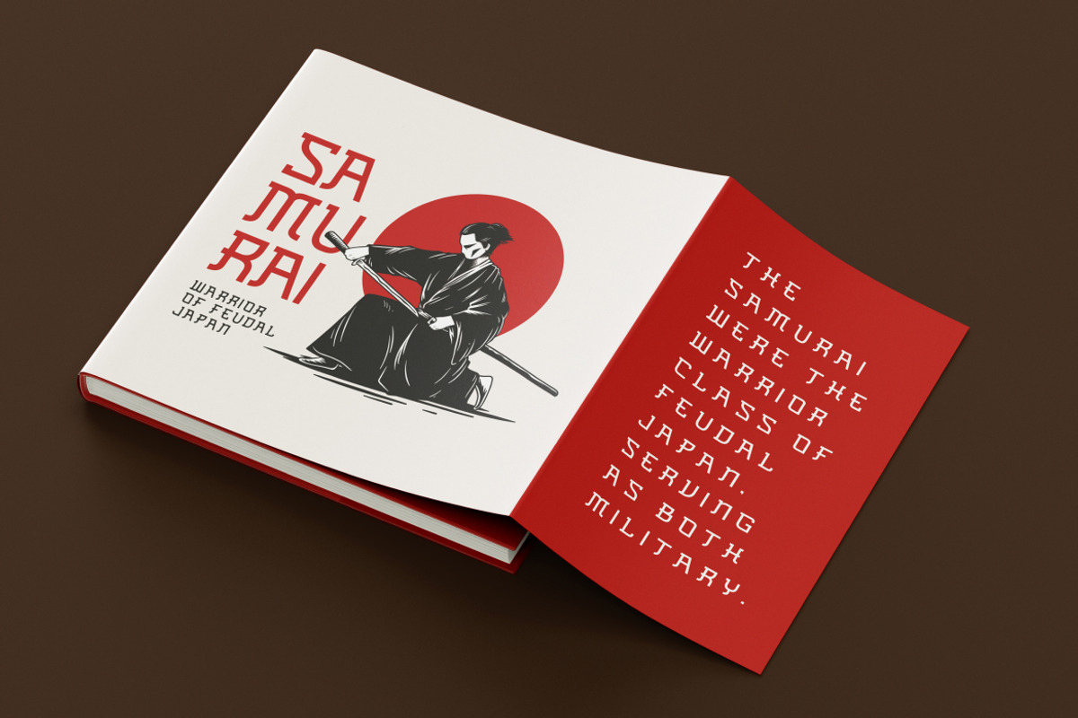 Shinobi Japanese Font Style, a Sans Serif Font by Vadovastd (Photo 7 of 7)