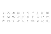 100 Communication Hand Drawn Icons, an Outline Icon by Creative Stall (Thumbnail 3 of 3)