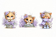 Whimsical spring cat Clipart, an Illustration by Designworld (Thumbnail 4 of 7)