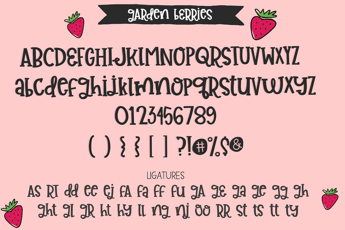 Garden Berries Handwritten Font preview 2