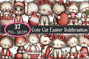 Cute Cat Easter Sublimation, an Illustration by designcity5 (Thumbnail 1 of 5)