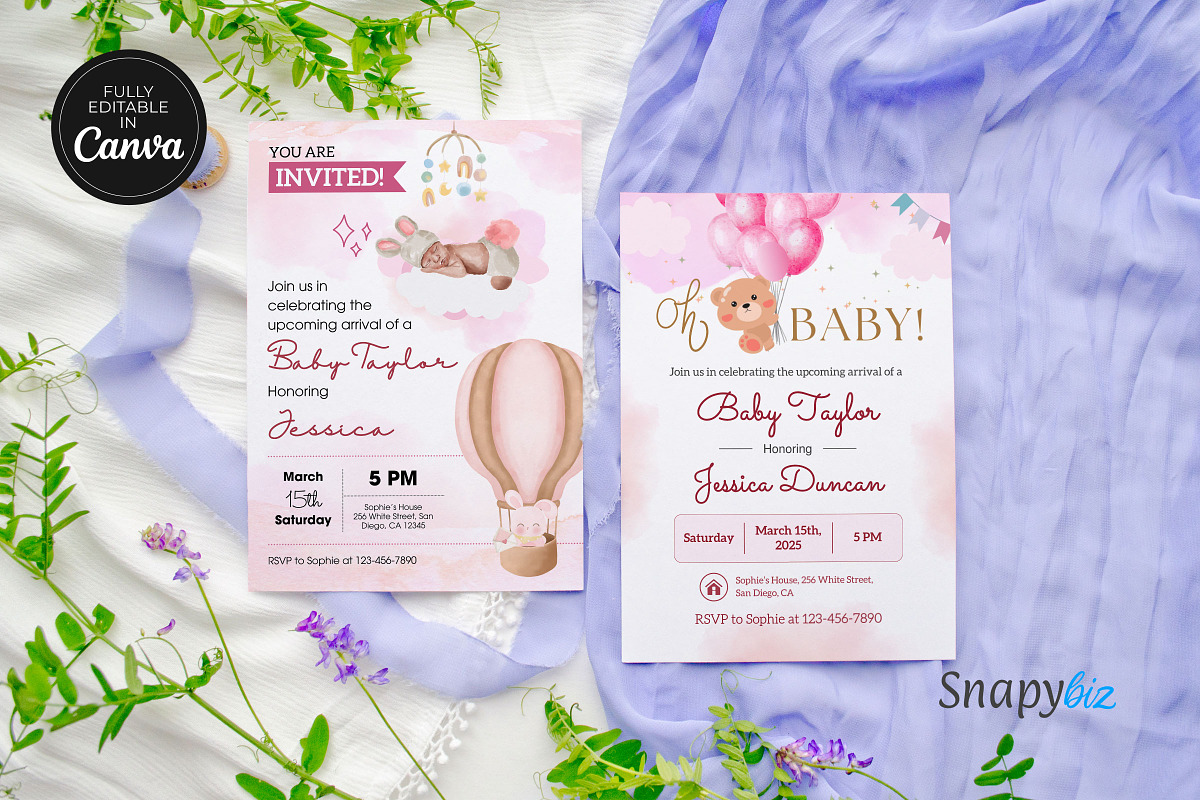 Teddy Baby Shower Invitation, an Invitation Template by Snapybiz (Photo 4 of 10)