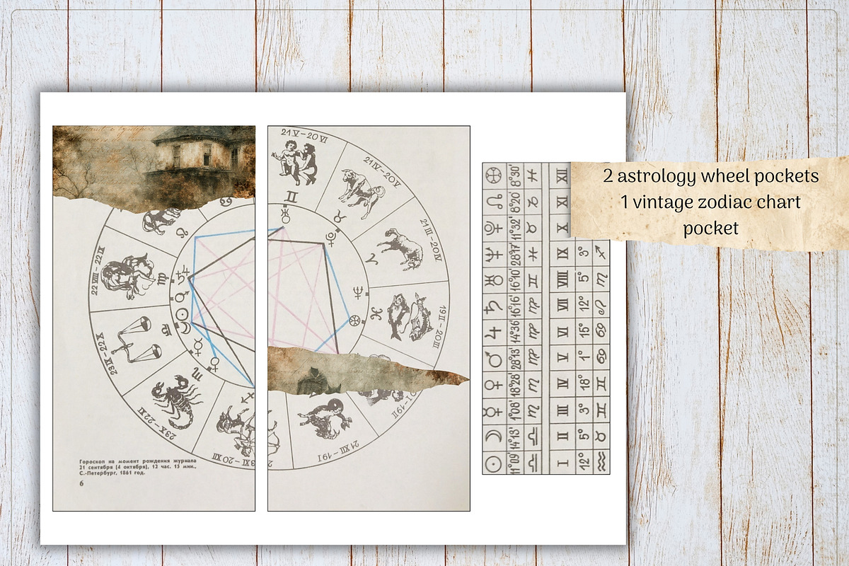 Halloween Cards Astrology Pockets, a Decorative Illustration by Print Haven Mochi Vintage (Photo 3 of 7)