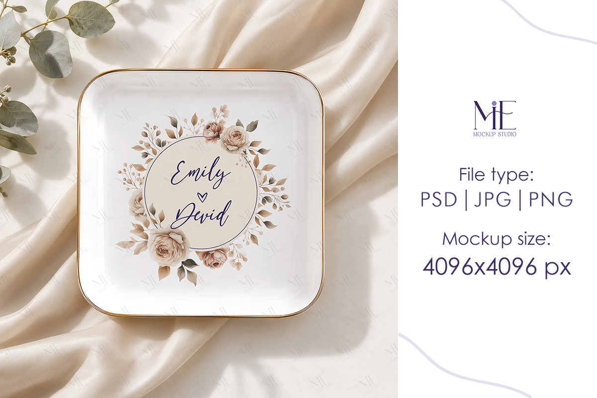 Jewelry Dish Trinket Tray Mockup, a Cups & Container Mockup by Mie Mockup Studio (Photo 5 of 7)