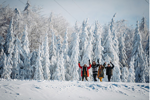 Group of friends enjoying winter, a Person Photo by HalfPoint