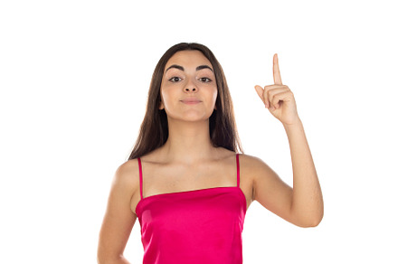 Portrait with copy space of charming, pretty, nice, stylish, bru, a Person Photo by José Manuel Gelpi