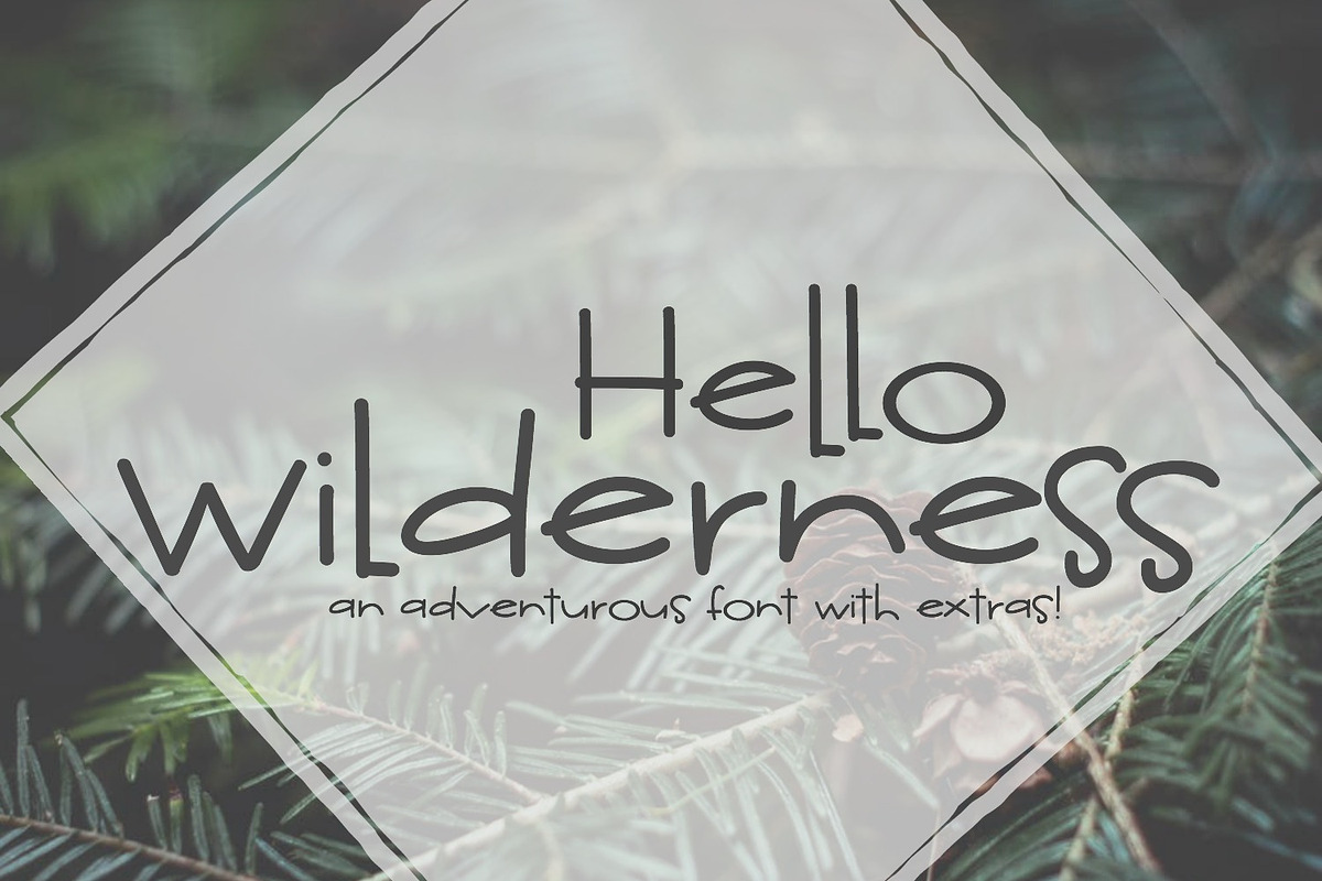 NEW! Hello Wilderness Sans Font