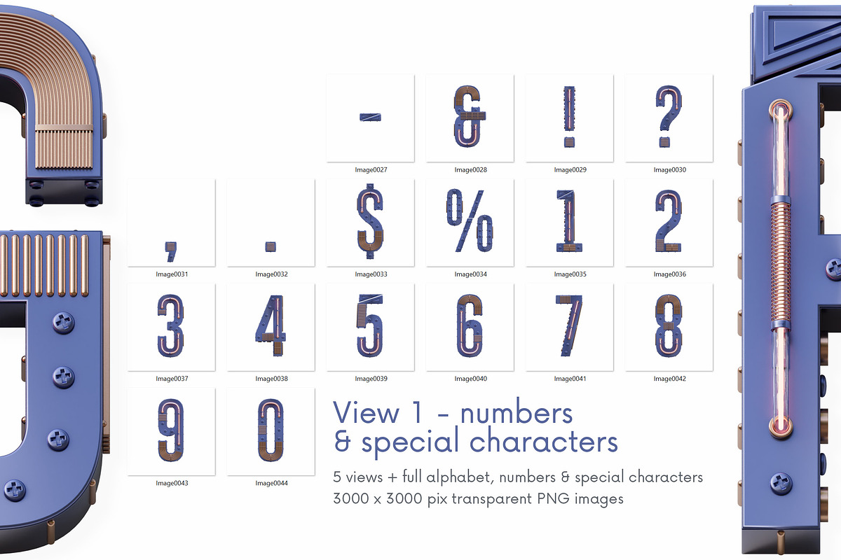 Condensed Future - 3D Lettering, a Graphic by MIIM (Photo 7 of 8)