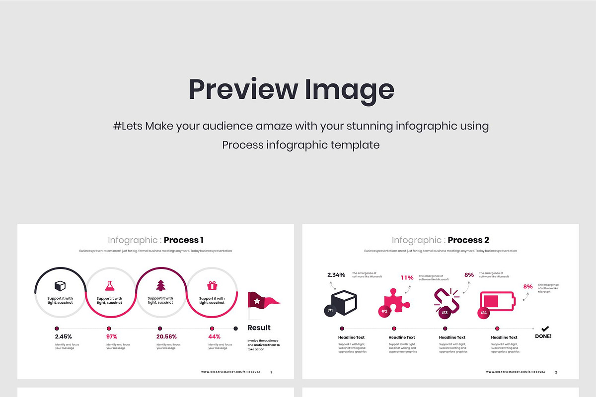 Process Infographic PowerPoint, a Presentation Template by Mikokit (Photo 4 of 4)