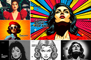 Comic Pop Art Photo Effect Bundle, a Layer Style Add-On by graphypix