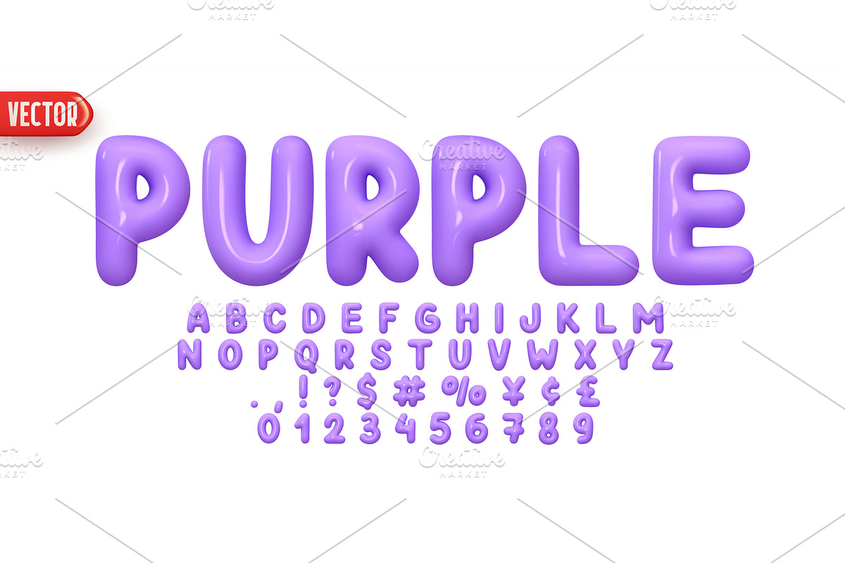 Font realistic 3d design, an Illustration by Modern vector