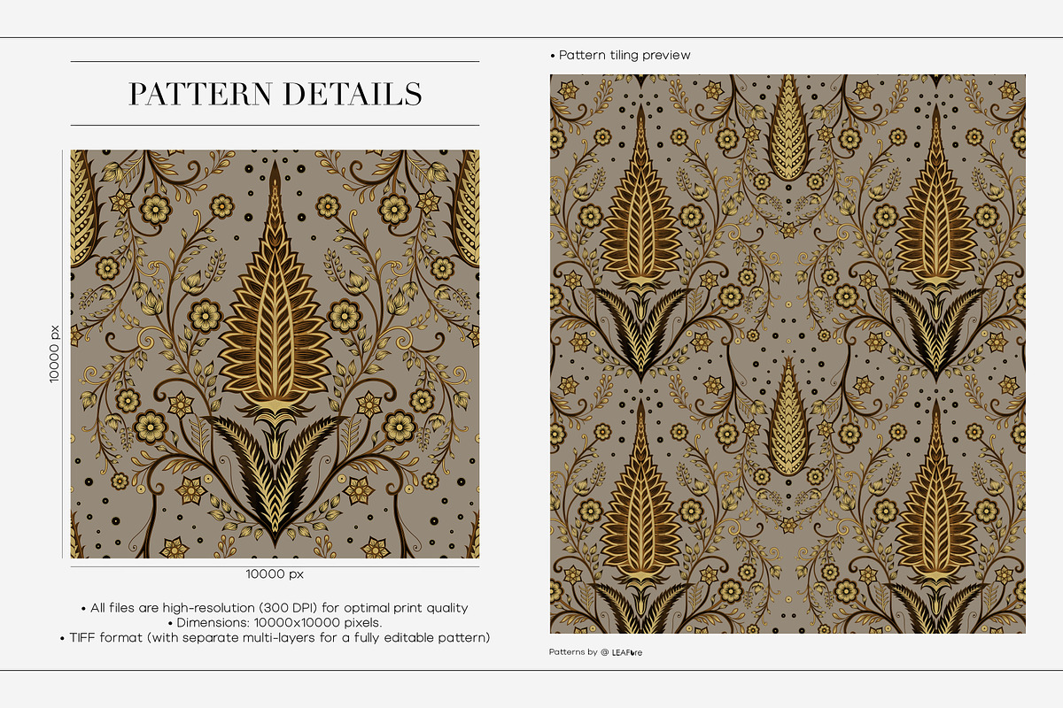 Orsani Traditional Prints And Motifs, a Pattern Graphic by LEAFure (Photo 3 of 10)