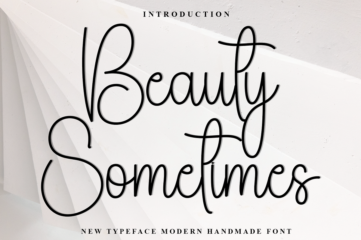 Beauty Sometimes, a Handwritten Font by InermediaSTUDIO (Photo 1 of 8)
