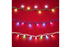 3D Christmas light garlands