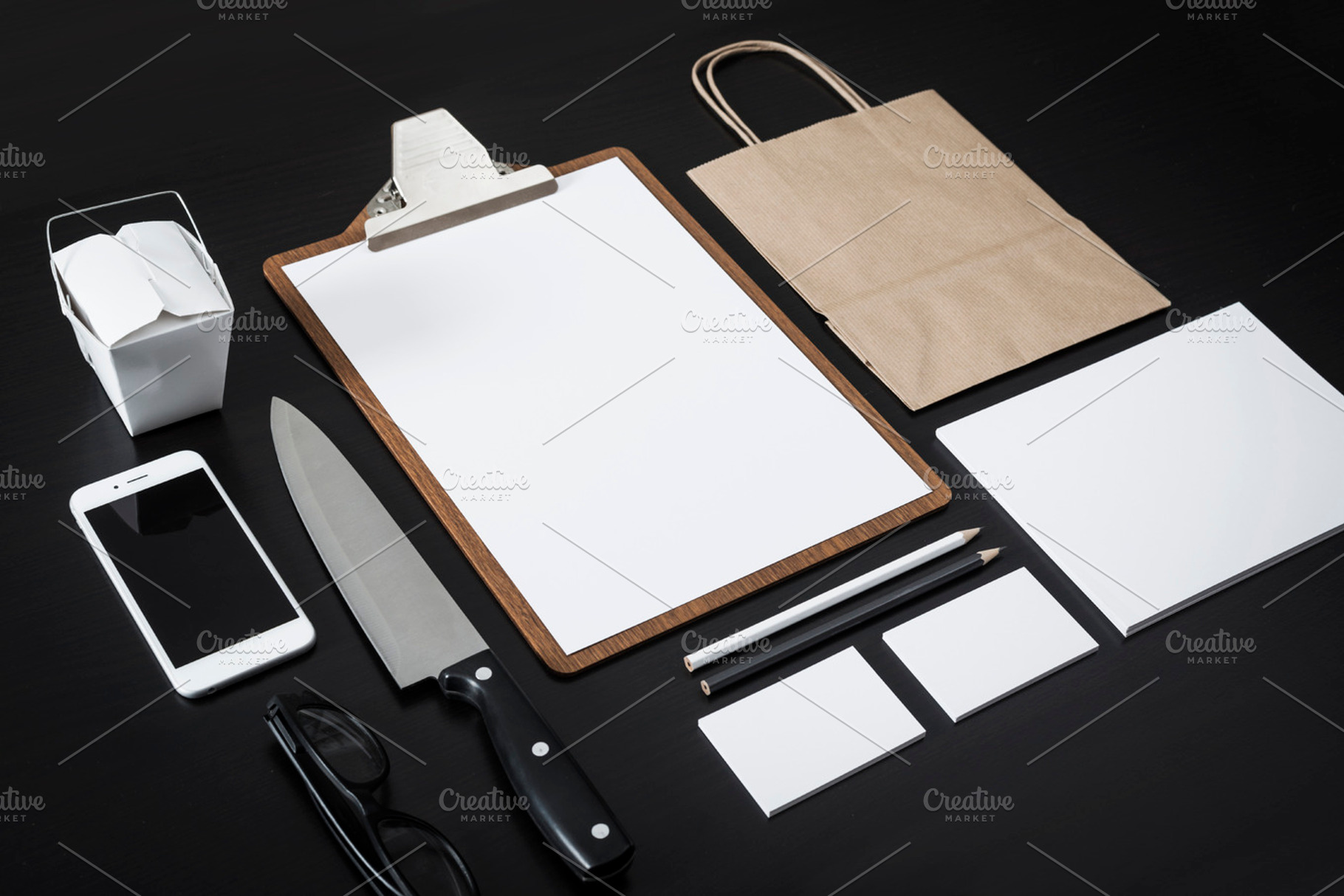 Restaurant letterhead design mockup, a Business Photo by Twin Design