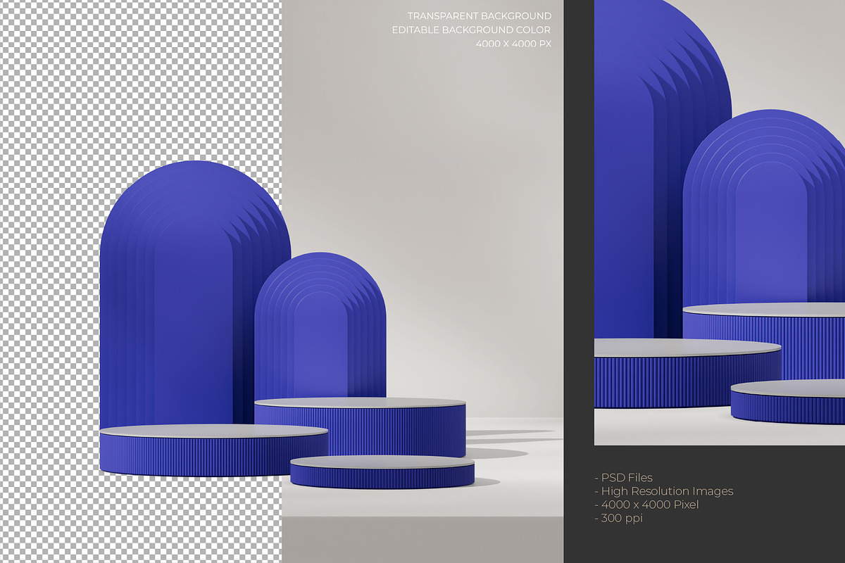 5 Podium with Transparent Background, a Background Graphic by faustudio (Photo 5 of 7)