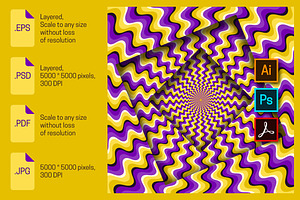 Square frames moving illusion
