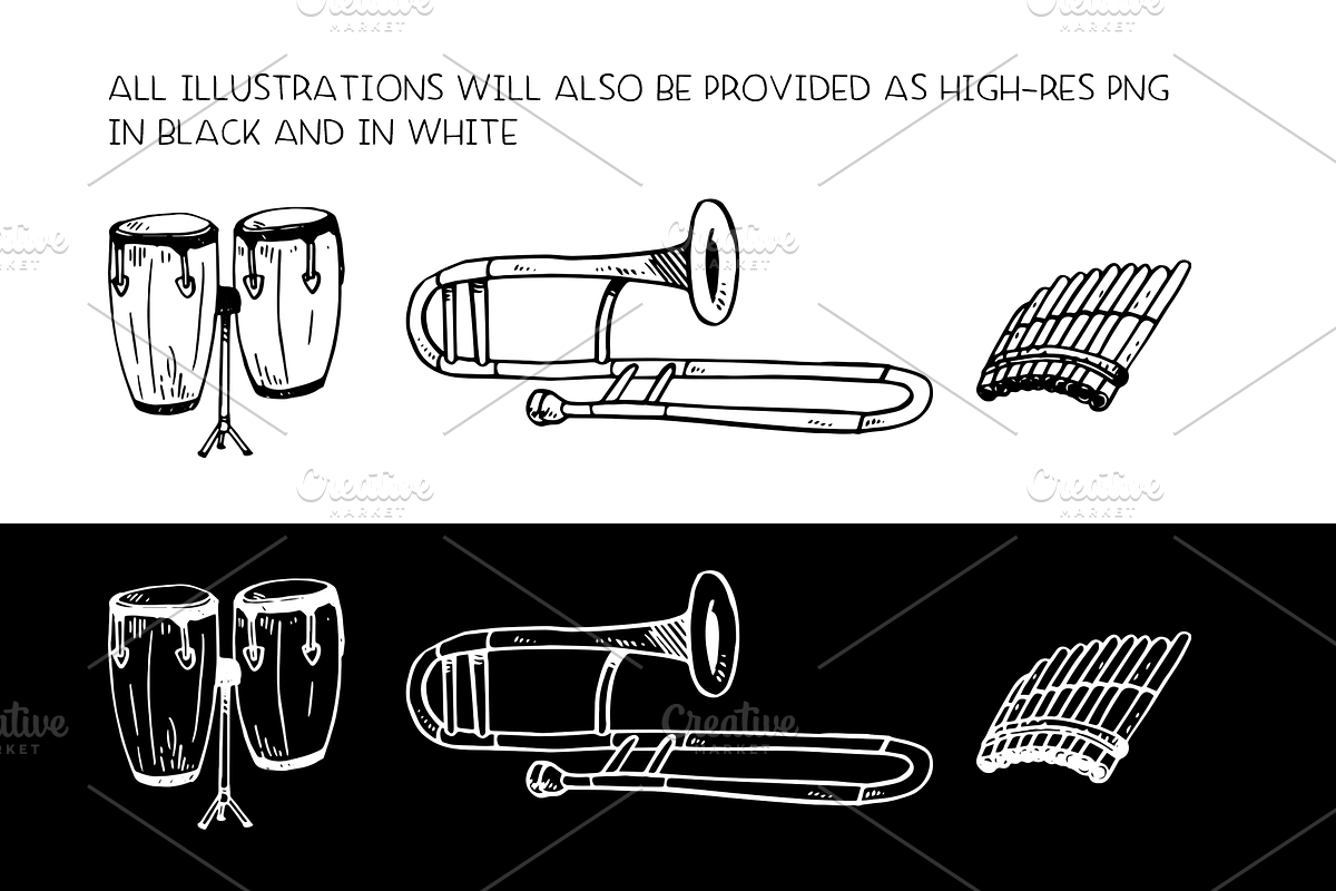 Music - vector illustrations, an Object Illustration by Renée from Studio neetje (Photo 5 of 5)