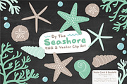 Seashells Clipart in Mint, an Illustration by Amanda Ilkov (Thumbnail 3 of 5)