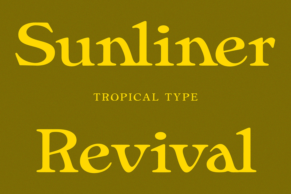 Sunliner Revival Retro Font, a Serif Font by Tropical Type (Photo 1 of 12)