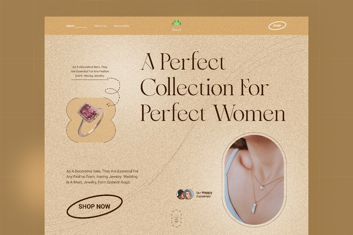 Jewelry Landing Page Design, a Design Template by Sparkle Template Studio (Photo 3 of 3)