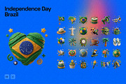 3D Brazil Independence Day Elements, an Object Graphic by Pengedar Seni (Thumbnail 2 of 3)