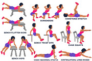 Sport exercises collection, a Healthcare Illustration by tamara.comotomka (Thumbnail 4 of 8)