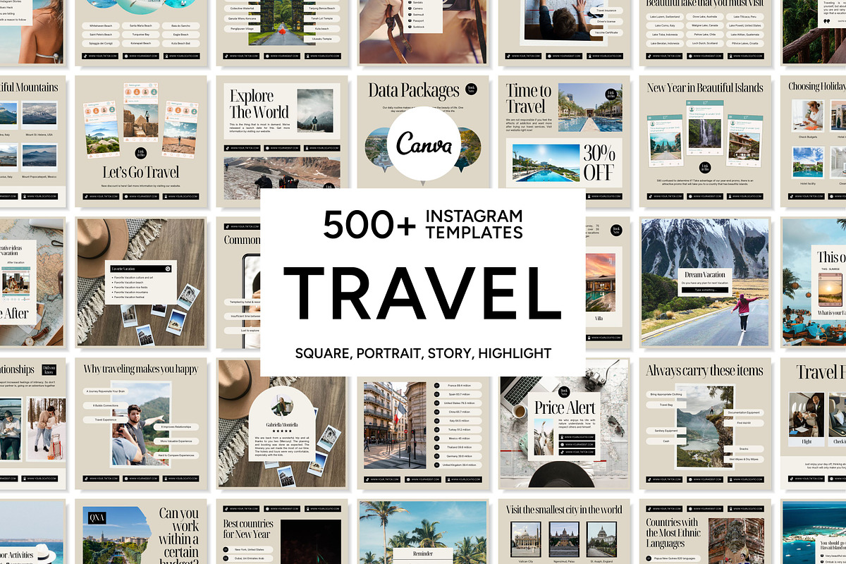 Travel Beige Template, a Social Media Template by Kalubuak (Photo 1 of 10)