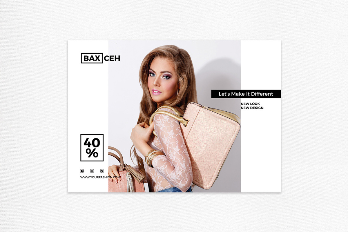 Fashion Postcard Flyer, a Card Template by BetterSry (Photo 4 of 7)