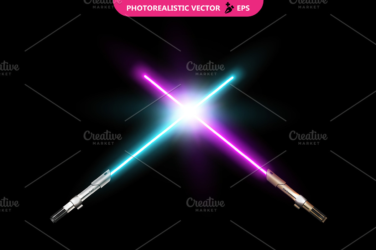 Vector light swords pack, a Technology Illustration by PhotoVector (Photo 1 of 5)
