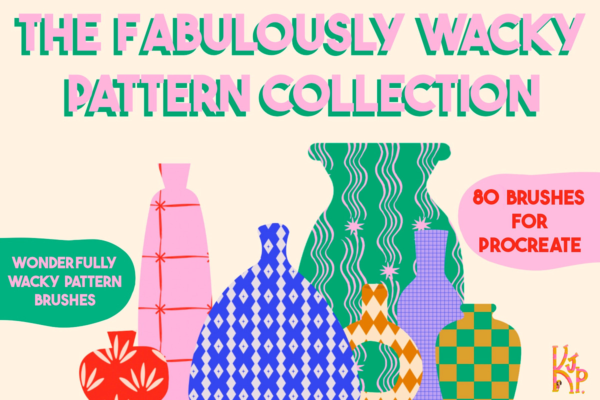 Pattern brushes for Procreate, a Brush Add-On by KJP Designs (Photo 1 of 14)