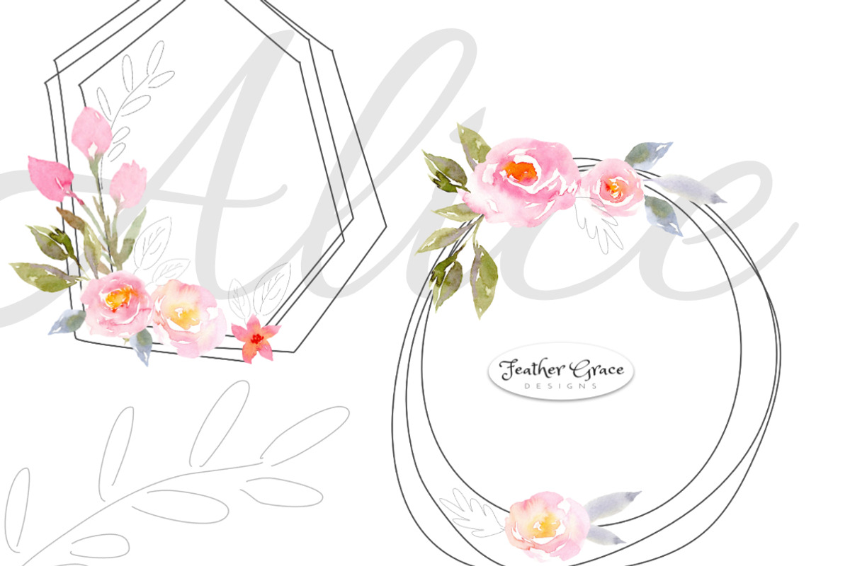 Pink Florals, Roses, Bouquets, an Illustration by Feather Grace Designs (Photo 7 of 11)