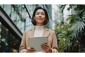 Asian businesswoman confidently, a Person Photo by Sergey Kotenev