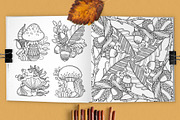 Magic Autumn Forest coloring pages, an Illustration by Color and Decor (Thumbnail 3 of 6)
