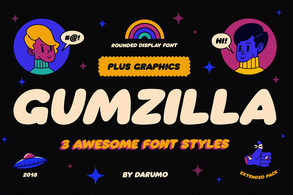 All Time Bundle | Unique Fonts, a Sans Serif Font by Darumo Shop (Photo 9 of 38)