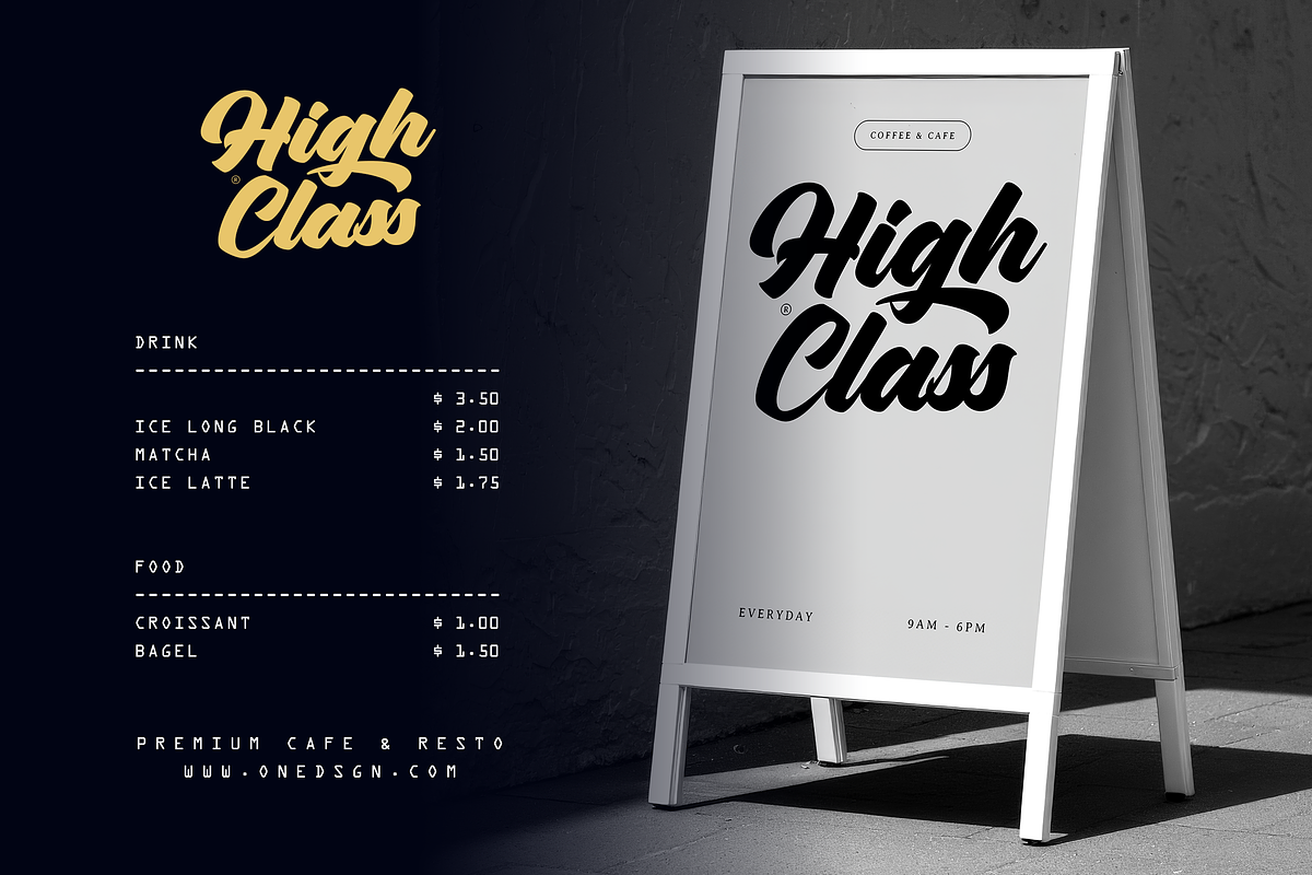 Hustle Kings - Bold Script Fonts, a Script Font by Namara Creative Studio (Photo 4 of 11)