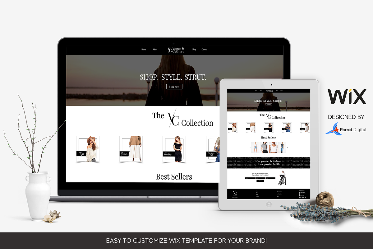 Fashion Store Website Template - Wix, a Shopify Template by Parrot Designs (Photo 1 of 4)