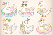 Summer Goose Clipart Bundle, an Illustration by Digital Artistic99 (Thumbnail 3 of 11)