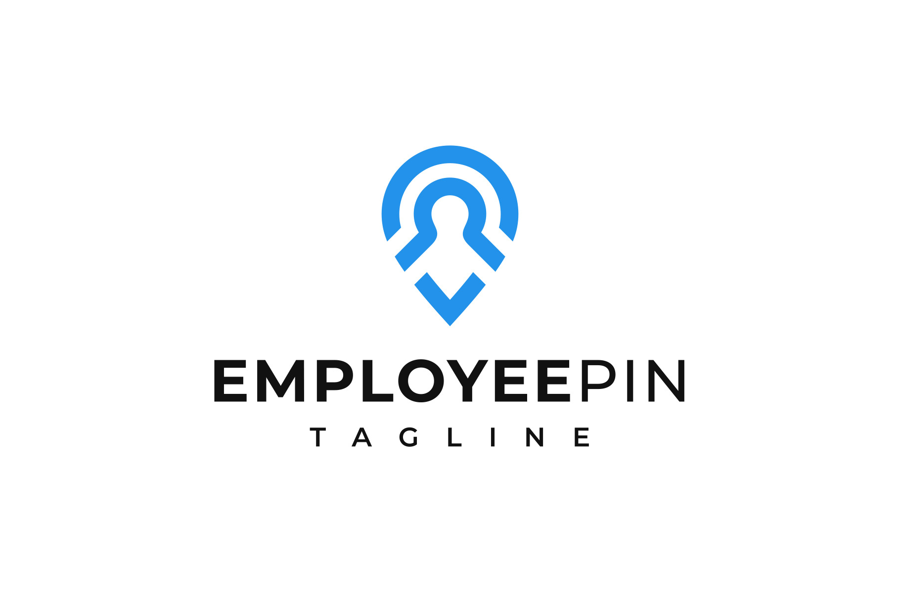 Employee Pin Job Worker Pin Logo, a Branding & Logo Template by brandphant