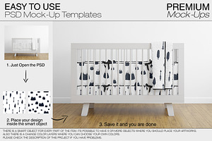 Nursery Crib Wall & 90 Frames