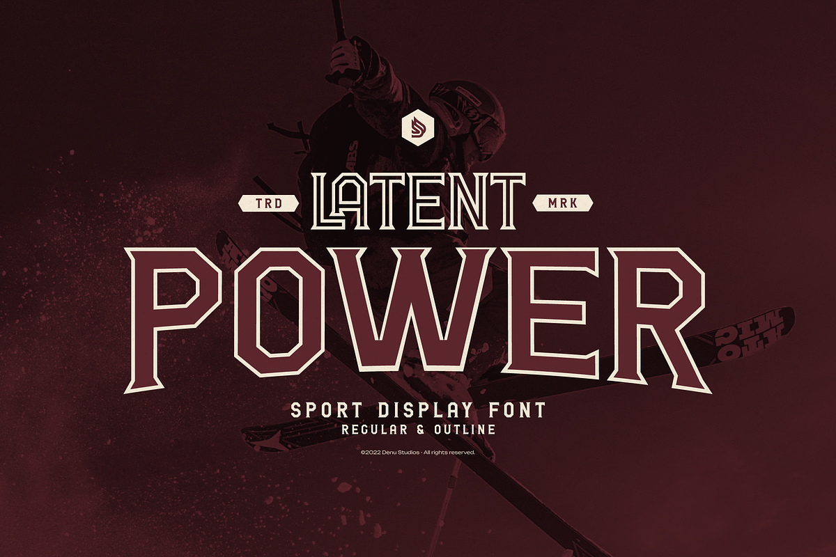 Latent Power | Sport Display Font, a Slab Serif Font by Denustudios (Photo 1 of 12)