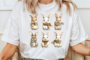 Watercolor Cartoon Rabbit PNG, an Animal Illustration by DreamCafeArt (Thumbnail 4 of 6)