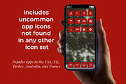 300 Christmas Dark Red iOS 14 Icons, an Icon by A Good Design Studio (Thumbnail 2 of 5)