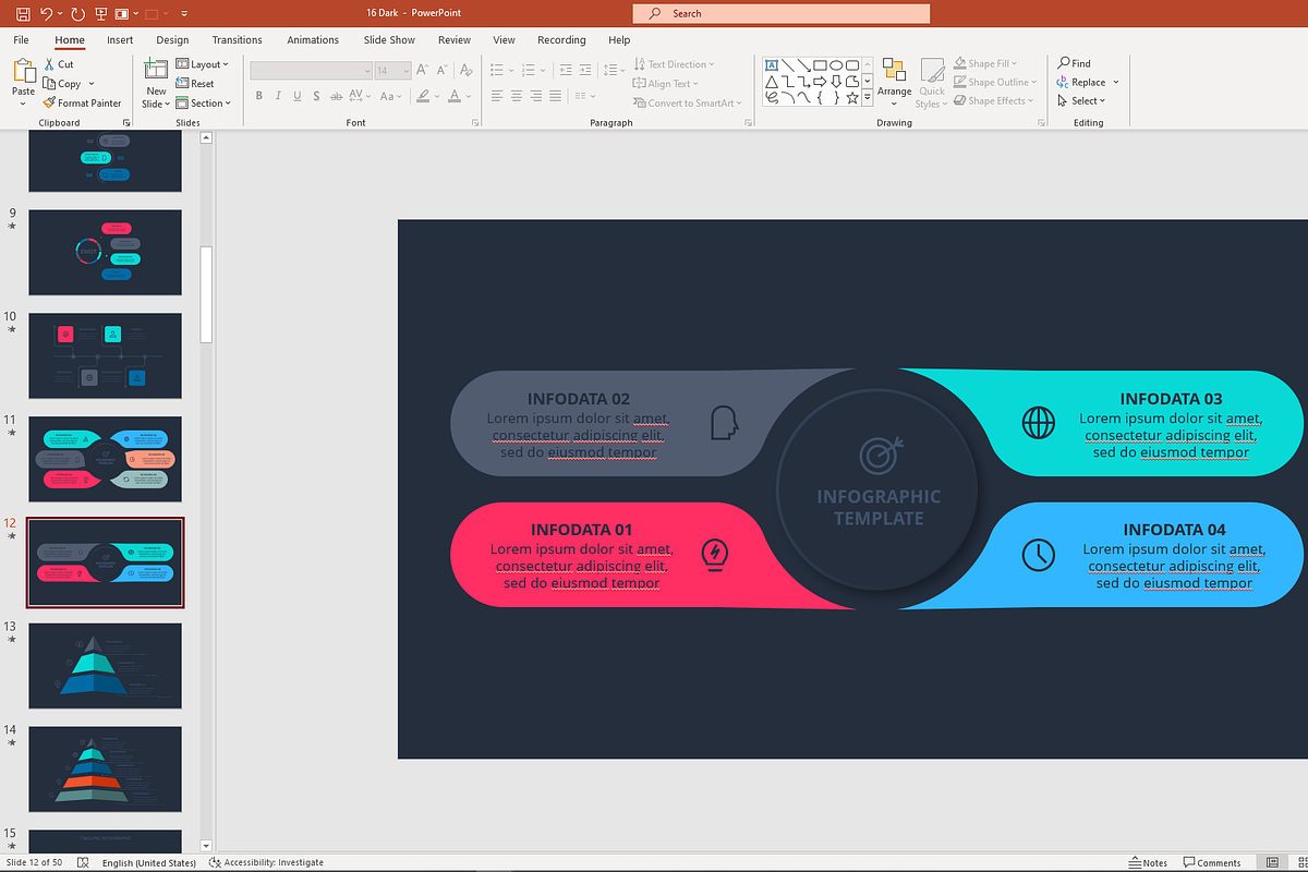 Stylish PowerPoint Template, a Presentation Template by Infographics project (Photo 12 of 13)