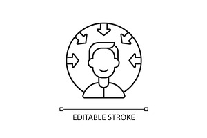 Customer Centricity Linear Icon