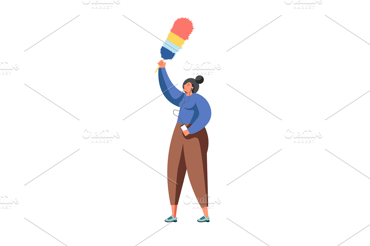 Cleaning company service, vector, a Person Illustration by Sky Pics Studio