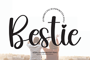 Bestie | Script Font, a Script Font by Scratchones (Thumbnail 1 of 8)